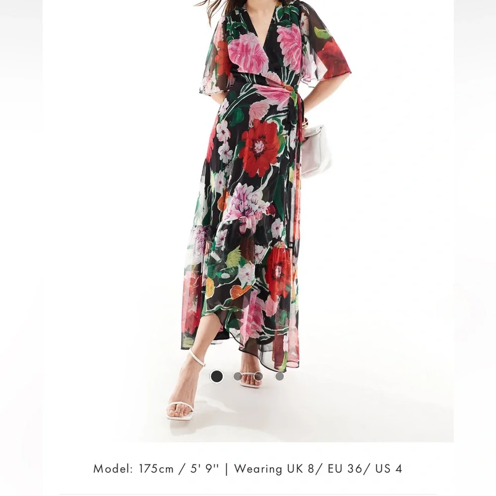 Hope & Ivy Floral Wrap Maxi Dress - Picture 3 of 4